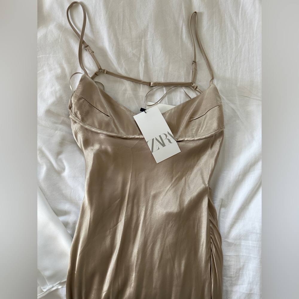 Zara Satin Cutout Dress